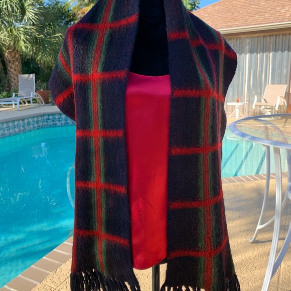 Plaid Boho Mohair wrap/scarf - Picture 5 of 7